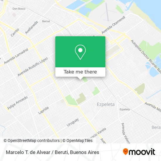 Mapa de Marcelo T. de Alvear / Beruti