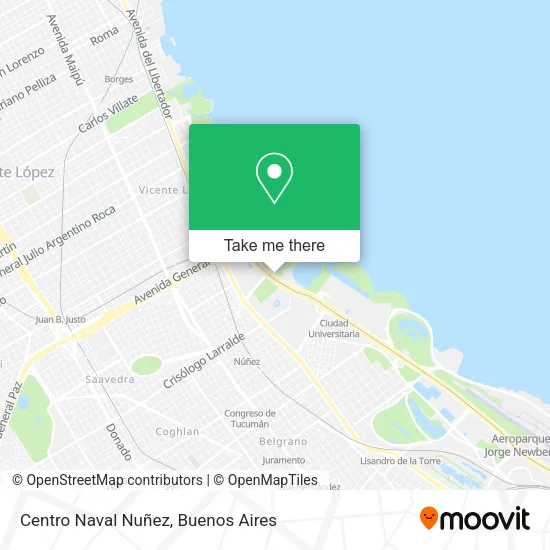 Mapa de Centro Naval Nuñez