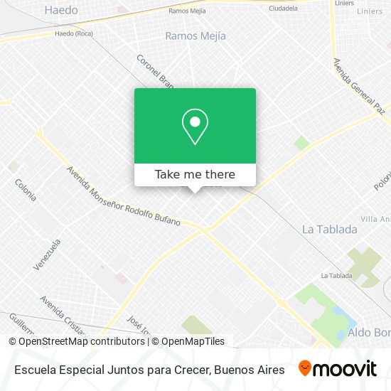 Mapa de Escuela Especial Juntos para Crecer