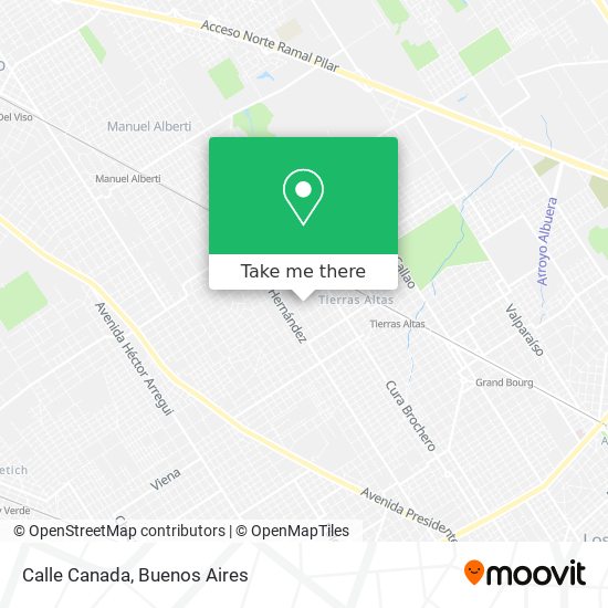 Mapa de Calle Canada