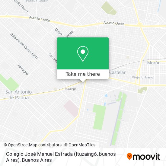 Colegio José Manuel Estrada (Ituzaingó, buenos Aires) map