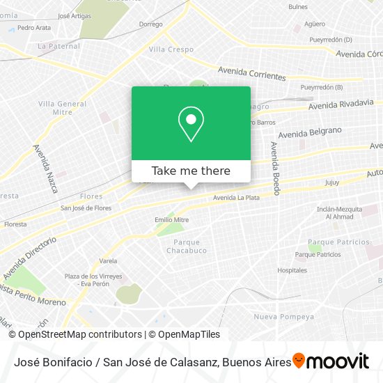 Mapa de José Bonifacio / San José de Calasanz