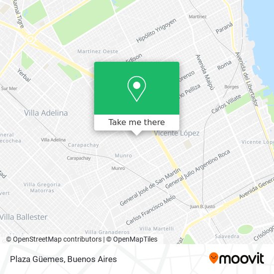 Mapa de Plaza Güemes