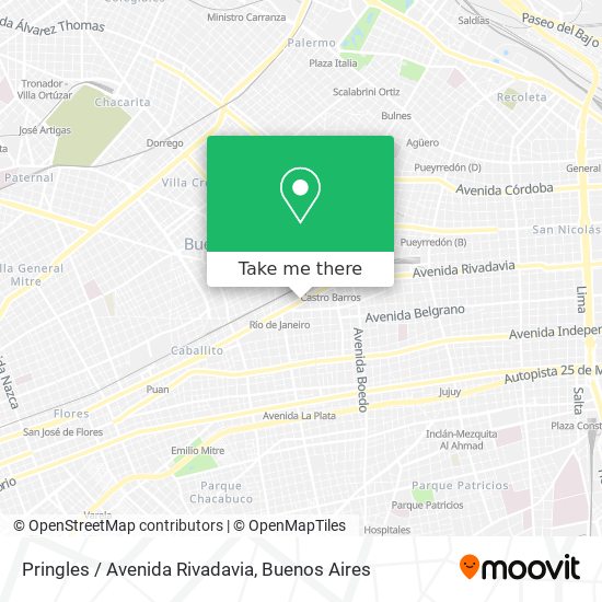 Pringles / Avenida Rivadavia map