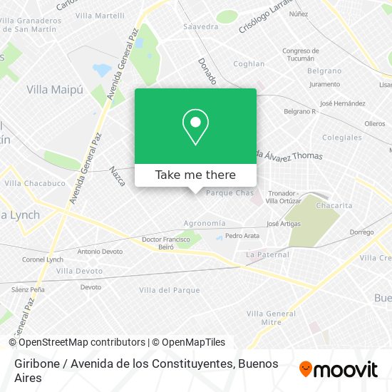 Giribone / Avenida de los Constituyentes map