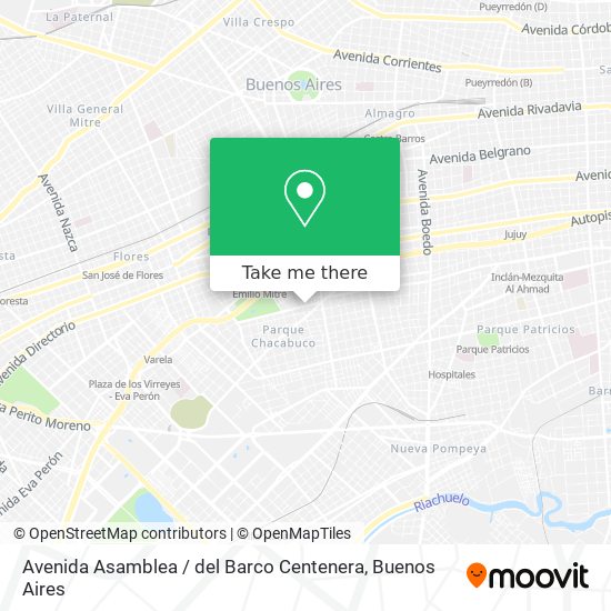 Avenida Asamblea / del Barco Centenera map