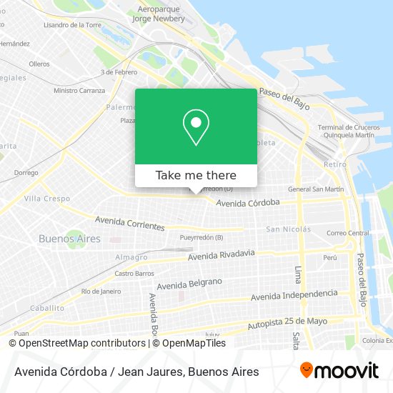 Mapa de Avenida Córdoba / Jean Jaures