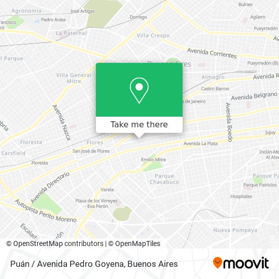 Puán / Avenida Pedro Goyena map