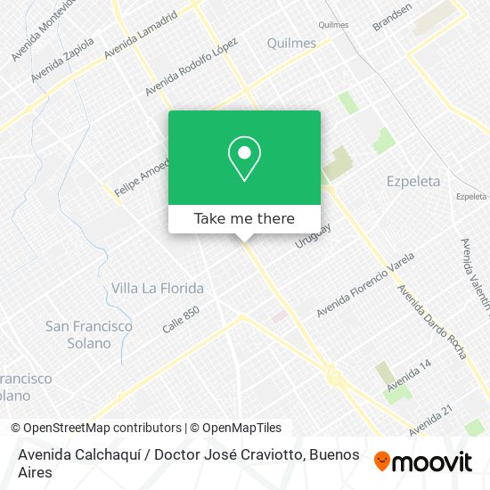 Avenida Calchaquí / Doctor José Craviotto map