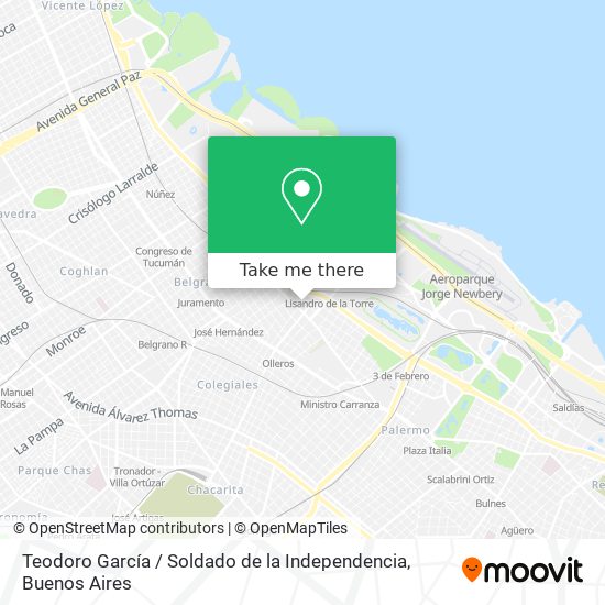 Teodoro García / Soldado de la Independencia map