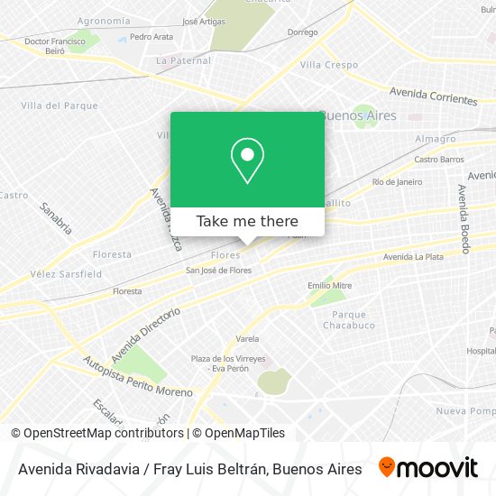 Mapa de Avenida Rivadavia / Fray Luis Beltrán