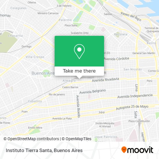 Mapa de Instituto Tierra Santa