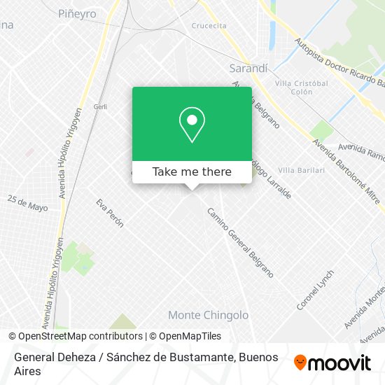 Mapa de General Deheza / Sánchez de Bustamante