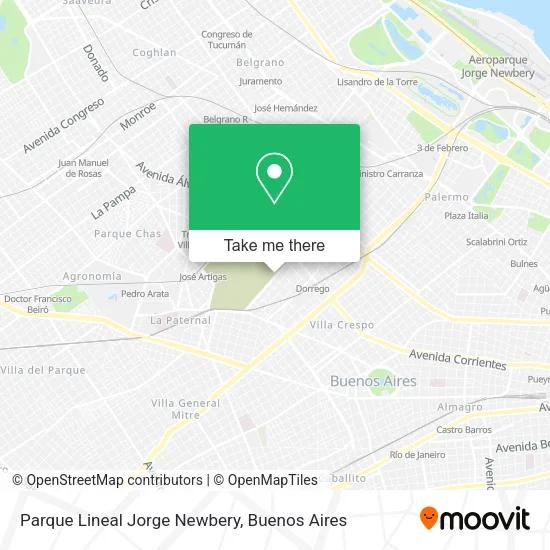 Mapa de Parque Lineal Jorge Newbery