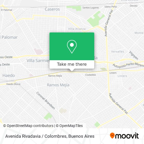 Avenida Rivadavia / Colombres map