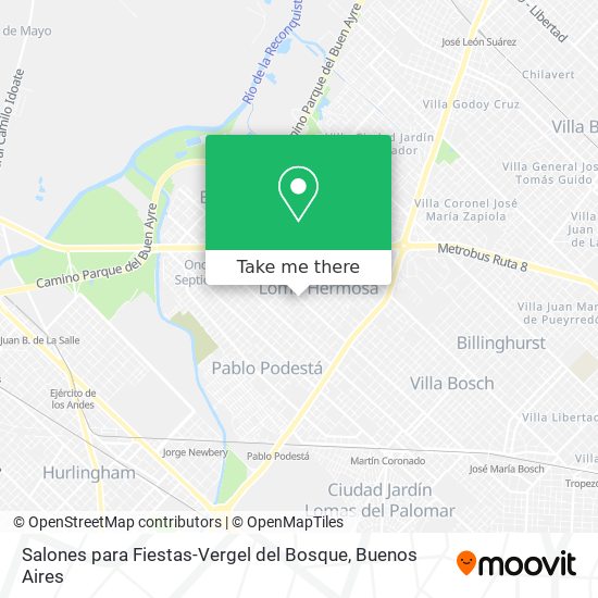 Salones para Fiestas-Vergel del Bosque map