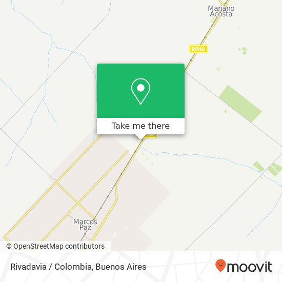 Rivadavia / Colombia map