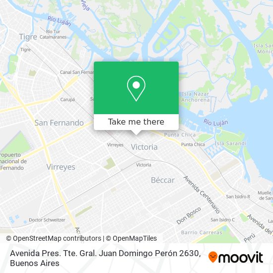 Mapa de Avenida Pres. Tte. Gral. Juan Domingo Perón 2630