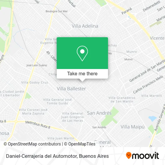 Mapa de Daniel-Cerrajería del Automotor