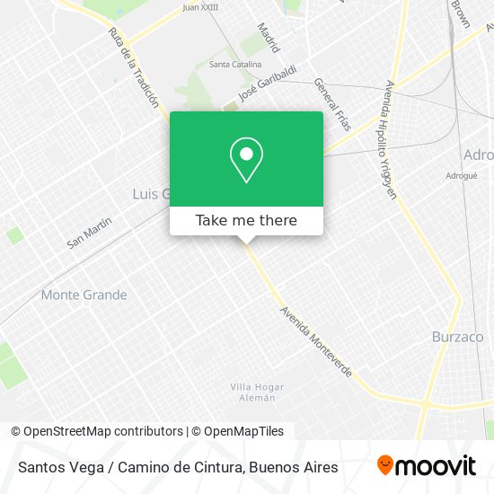 Santos Vega / Camino de Cintura map