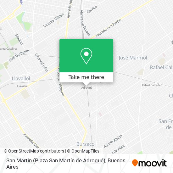 Mapa de San Martín (Plaza San Martín de Adrogué)