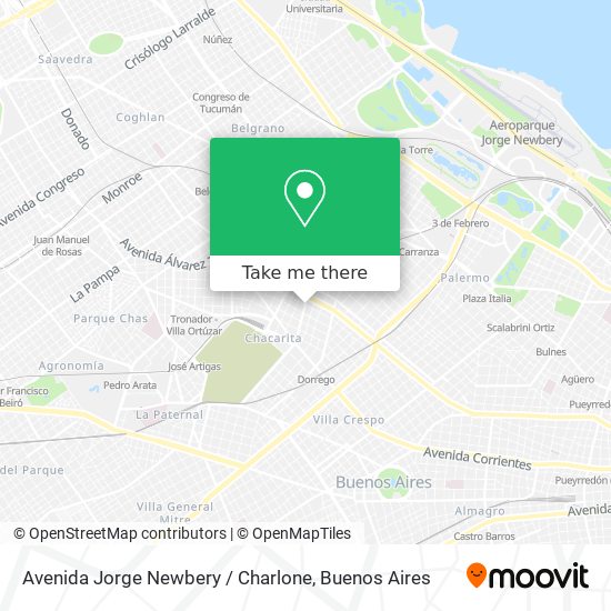 Avenida Jorge Newbery / Charlone map