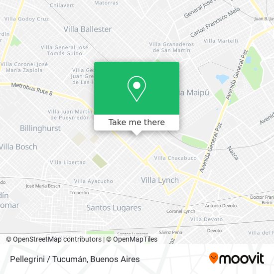 Pellegrini / Tucumán map