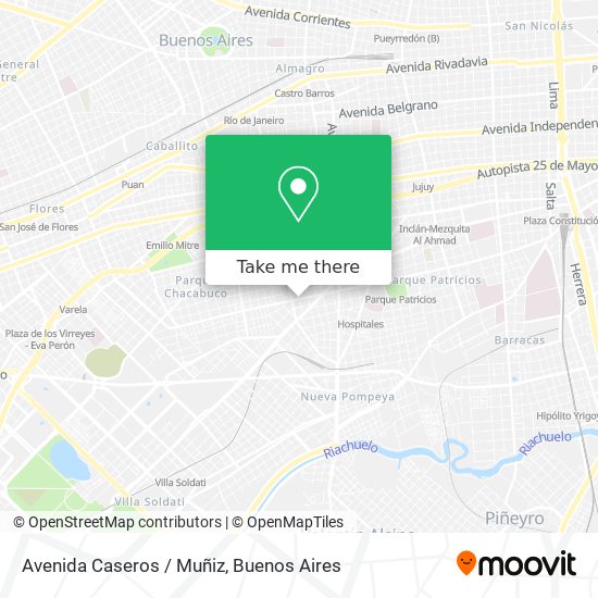 Avenida Caseros / Muñiz map