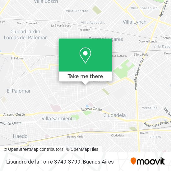 Lisandro de la Torre 3749-3799 map