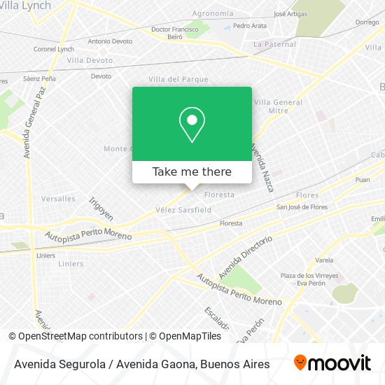 Avenida Segurola / Avenida Gaona map