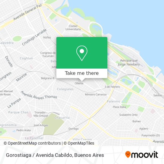 Gorostiaga / Avenida Cabildo map