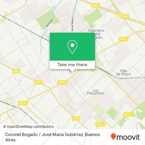 Coronel Bogado / José María Gutiérrez map