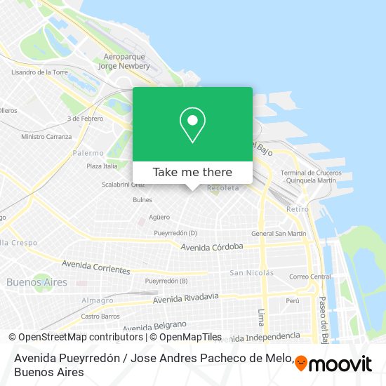 Avenida Pueyrredón / Jose Andres Pacheco de Melo map