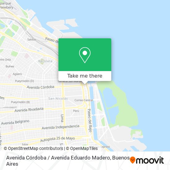 Avenida Córdoba / Avenida Eduardo Madero map
