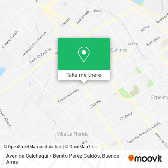 Avenida Calchaquí / Benito Pérez Galdós map