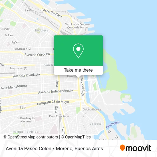 Avenida Paseo Colón / Moreno map