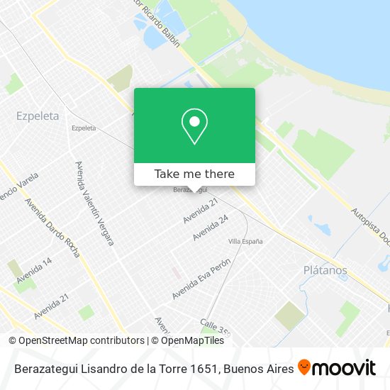 Berazategui Lisandro de la Torre 1651 map