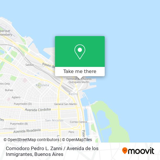 Comodoro Pedro L. Zanni / Avenida de los Inmigrantes map