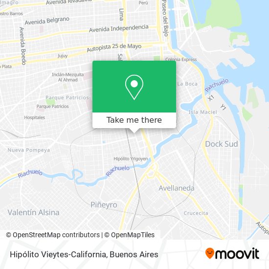 Hipólito Vieytes-California map