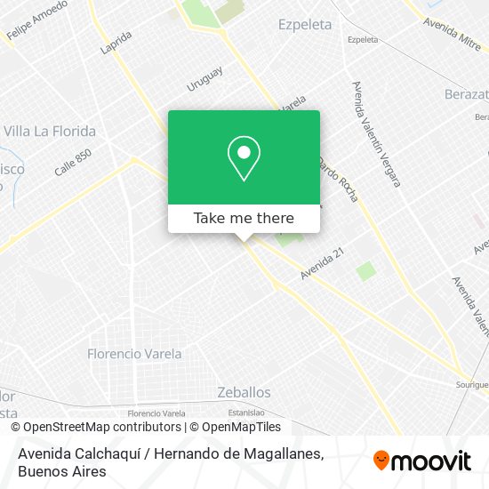 Avenida Calchaquí / Hernando de Magallanes map