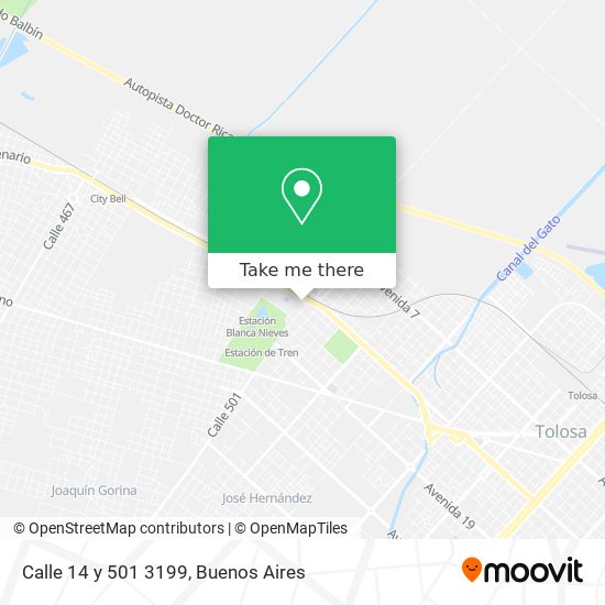 Mapa de Calle 14 y 501 3199