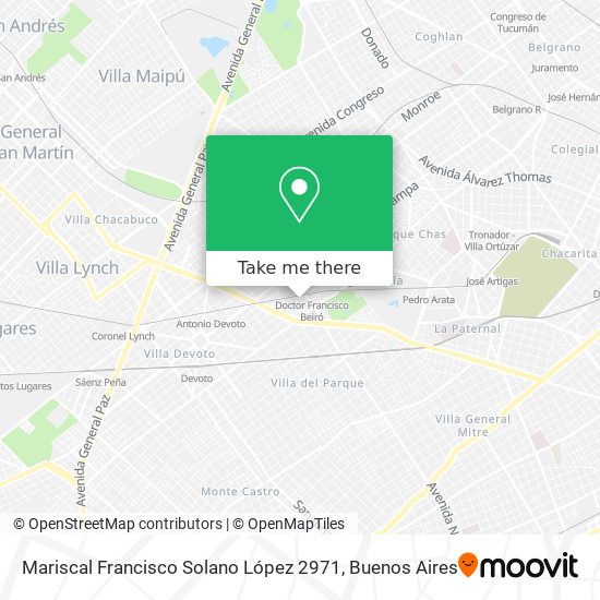 Mapa de Mariscal Francisco Solano López 2971