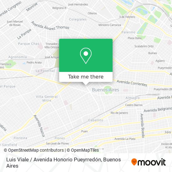 Luis Viale / Avenida Honorio Pueyrredón map