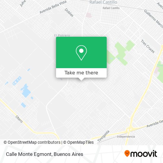 Mapa de Calle Monte Egmont