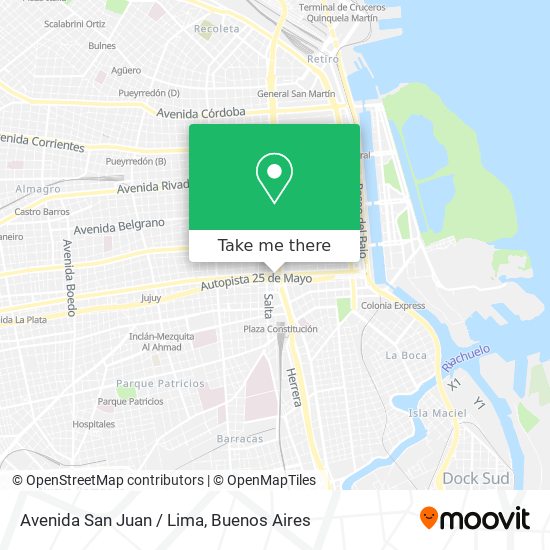 Avenida San Juan / Lima map