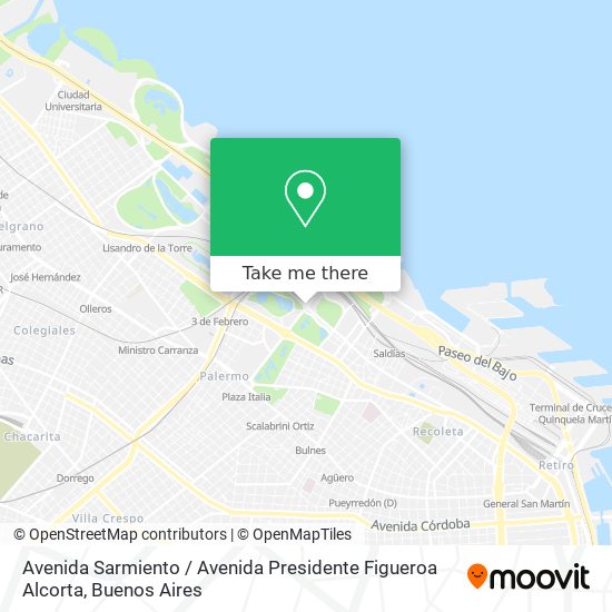 Avenida Sarmiento / Avenida Presidente Figueroa Alcorta map