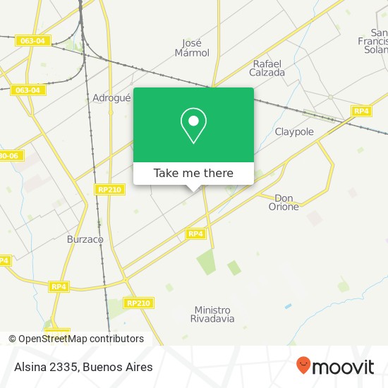 Alsina 2335 map