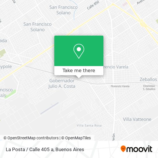 Mapa de La Posta / Calle 405 a