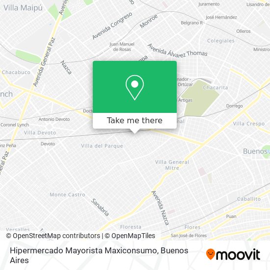 Mapa de Hipermercado Mayorista Maxiconsumo