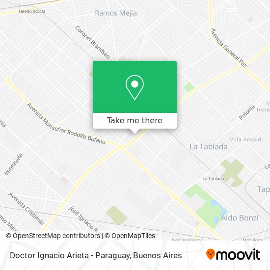 Mapa de Doctor Ignacio Arieta - Paraguay